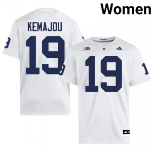 Yvan Kemajou #19 Penn State Nittany Lions Jersey | Gameday White College Football Women Stitch 93069065