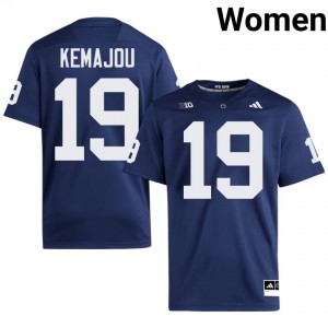 PSU Yvan Kemajou #19 Navy Jersey | Premium Embroidery NCAA Football Women Apparel 74477612