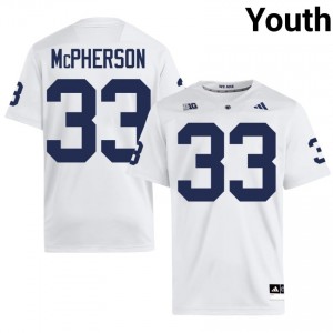 PSU Alexander McPherson #33 White Jersey | Genuine Stitched NCAA Football Youth Apparel 29687614