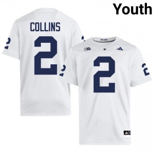 #2 Audavion Collins PSU Nittany Lions White Jersey | Authentic Stitched Youth Player Football Gear 91884425