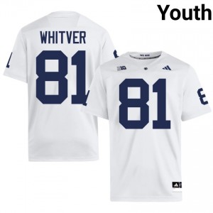 PSU Ben Whitver #81 White Jersey | Genuine Stitched NCAA Football Youth Apparel 63915235