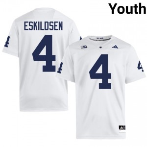 PSU Brett Eskildsen #4 White Jersey | Pro Cut Stitched NCAA Football Youth Apparel 39376757
