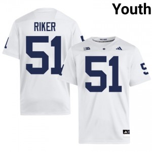 Elite Thread Brock Riker #51 Penn State White Jersey | Youth University Football Stitched Fan Gear 14137915