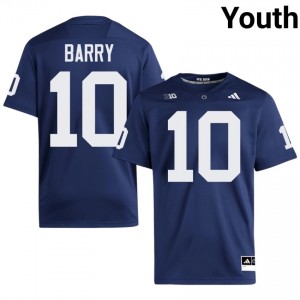 Navy Connor Barry #10 Nittany Lions Jersey | Youth High School Football Fresh Swen 79055323