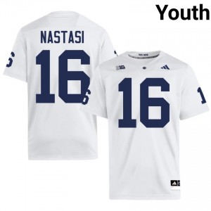#16 Donte Nastasi PSU Nittany Lions White Jersey | Alumni Stitched Youth Player Football Gear 49179271
