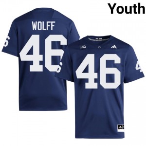 #46 Evan Wolff PSU Nittany Lions Navy Jersey | Classic Swen Youth Player Football Gear 46894106