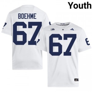 White Henry Boehme #67 Nittany Lions Jersey | Youth High School Football Licensed Stitched 35930334