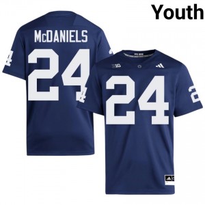 Top-Tier Ibn McDaniels #24 Penn State Navy Jersey | Youth University Football Swen Fan Gear 33789561