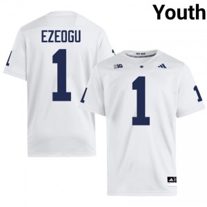 PSU Ikenna Ezeogu #1 White Jersey | Genuine Stitched NCAA Football Youth Apparel 25335690