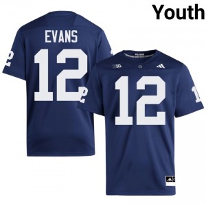 #12 Kase Evans PSU Nittany Lions Navy Jersey | Elite Swen Youth Player Football Gear 35082422