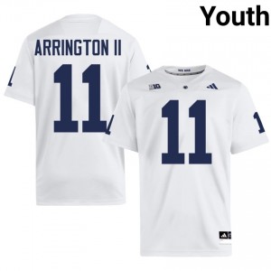 White LaVar Arrington II #11 Nittany Lions Jersey | Youth High School Football Licensed Stitched 86996434