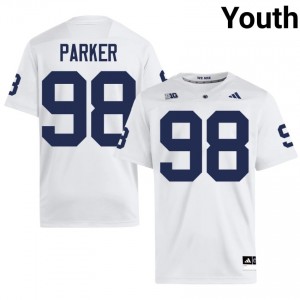White Matthew Parker #98 Nittany Lions Jersey | Youth High School Football Licensed Stitched 44918687