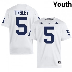 Officially Licensed Mitch Tinsley #5 Penn State White Jersey | Youth University Football Stitched Fan Gear 47084402
