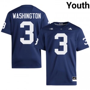 PSU Parker Washington #3 Navy Jersey | Premium Swen NCAA Football Youth Apparel 99222250
