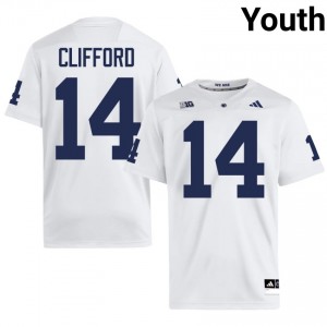 #14 Sean Clifford PSU Nittany Lions White Jersey | Alumni Stitched Youth Player Football Gear 74468409