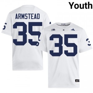 Officially Licensed Tyler Armstead #35 Penn State White Jersey | Youth University Football Stitched Fan Gear 16063297